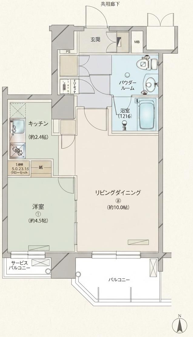 メインステージパーク大山(1LDK/6階)の間取り写真