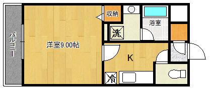 ASプレミアム天神尾(1K/5階)の間取り写真