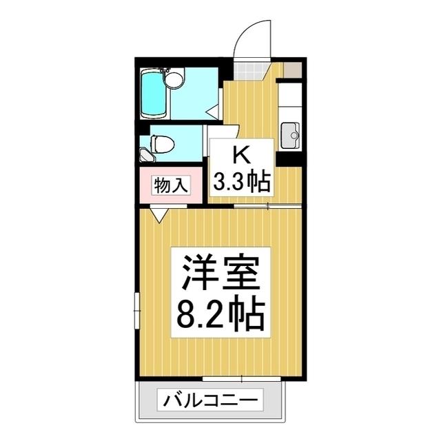 サンメゾン(1K/1階)の間取り写真