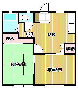 ふれ愛サンガーデンB棟(2DK/2階)の間取り写真