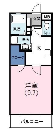 JR東海道本線 愛野駅(静岡) 徒歩1分 5階建 築20年(1K/4階)の間取り写真