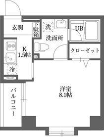 ムーブメンツ西早稲田(1K/2階)の間取り写真