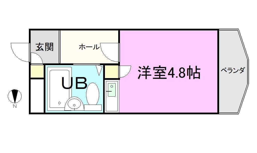 朝日プラザ武蔵ヶ辻(ワンルーム/6階)の間取り写真
