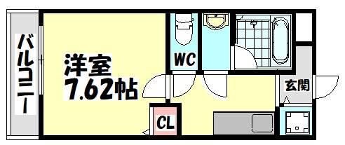 フィオーレ桑原(1K/2階)の間取り写真