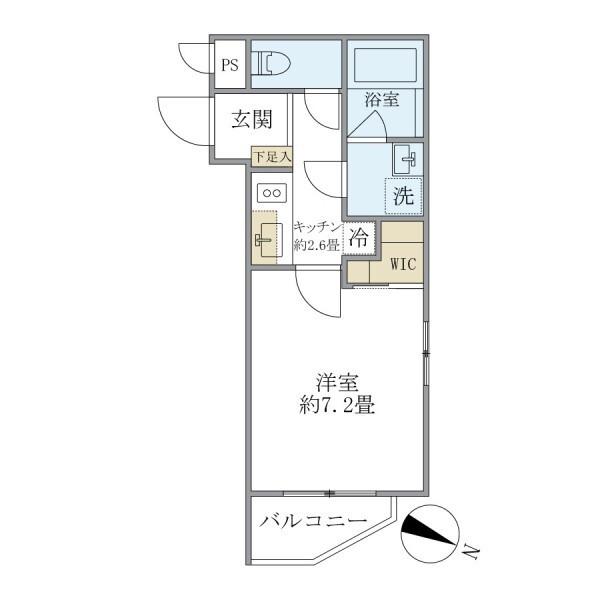THE SHINAGAWA イースト RESIDENCEザ・シナガワ(1K/2階)の間取り写真