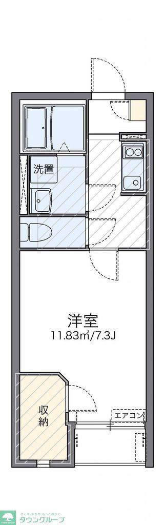 レオネクストWIN BOOM(1K/2階)の間取り写真