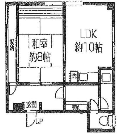 Y・Mビル(1LDK/2階)の間取り写真