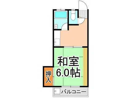 スズキコーポ(1K/2階)の間取り写真