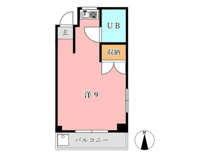 井上ビル(ワンルーム/3階)の間取り写真
