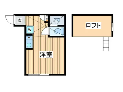 ステューディオ小田急相模原(ワンルーム/2階)の間取り写真