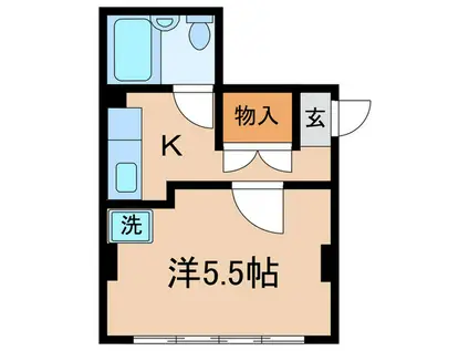 レジデンス小山(1K/2階)の間取り写真