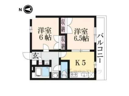 レオパレスOHI2(2DK/2階)の間取り写真