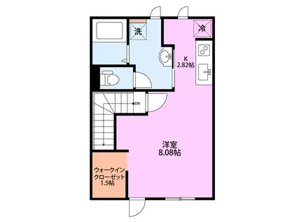 リビンド古正寺(ワンルーム/2階)の間取り写真