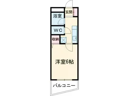 ファミール三本松(1K/1階)の間取り写真