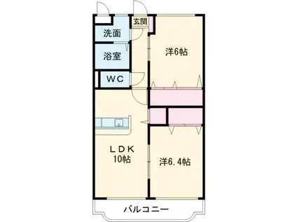 Y&Mアクアフォール(2LDK/2階)の間取り写真