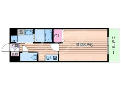 ルーセントパークショア(1K/3階)の間取り写真