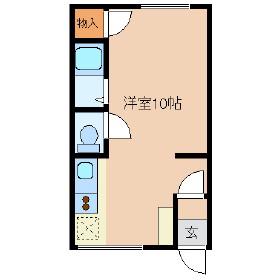 オリス砂川A(ワンルーム/2階)の間取り写真
