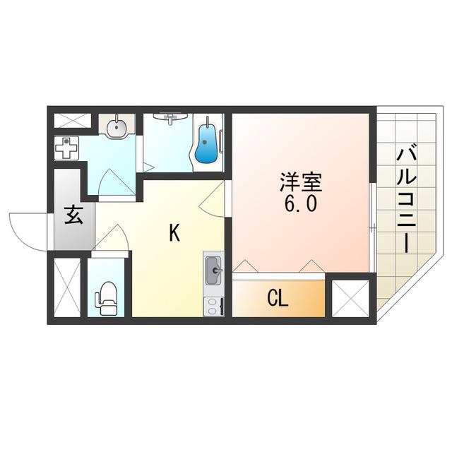 DWELL GALAXY(1K/5階)の間取り写真