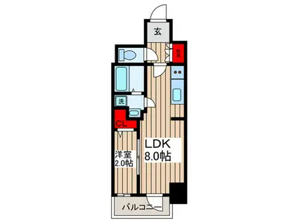 オーパスホームズ南行徳(1LDK/3階)の間取り写真