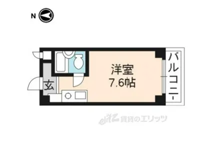 ハイツチロル(ワンルーム/3階)の間取り写真