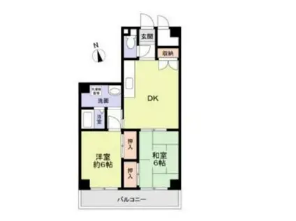 寿ビル(2DK/3階)の間取り写真