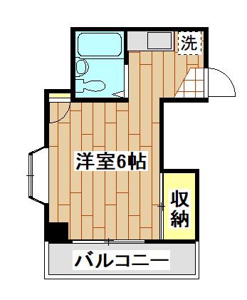 グランデュール高橋(ワンルーム/3階)の間取り写真