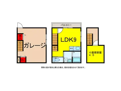 リヴェール(1LDK/1階)の間取り写真