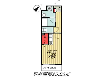 S-FORT船橋海神イースト(ワンルーム/2階)の間取り写真