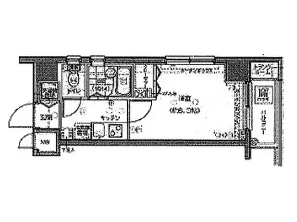 ラ・ピアッツァ麻布十番(1K/4階)の間取り写真