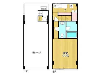 SEA SIDE-10(1K/1階)の間取り写真