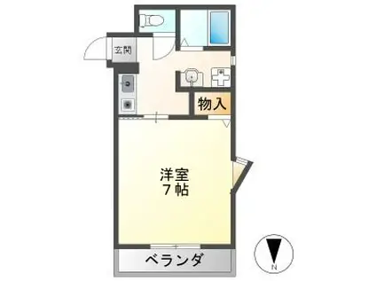 DWELL GOKENYA(1K/4階)の間取り写真