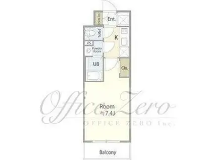 エスリード桜山ル・ヴェール(1K/4階)の間取り写真