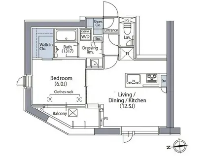エルスタンザ文京湯島(1LDK/9階)の間取り写真