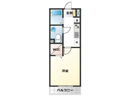 メゾンコンフォール(1K/1階)の間取り写真