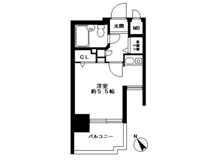 朝日プラザ博多VI(ワンルーム/3階)の間取り写真