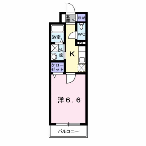 パーク スクエア大地(1K/4階)の間取り写真