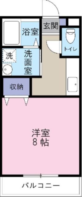 ミルフォード(1K/1階)の間取り写真