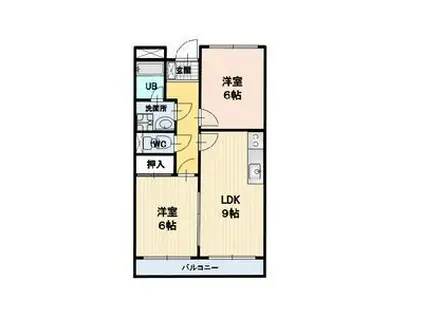 リンピアグレイス(2LDK/2階)の間取り写真