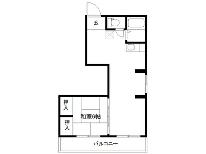 パレイシャル生駒I(1LDK/5階)の間取り写真