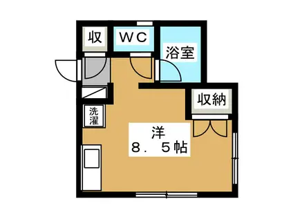 ドエルクラッチ(ワンルーム/2階)の間取り写真