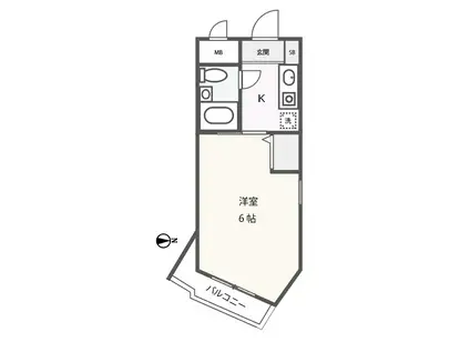 ドム登戸II(ワンルーム/4階)の間取り写真