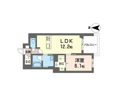 センターレジデンス グランデ(1LDK/3階)の間取り写真