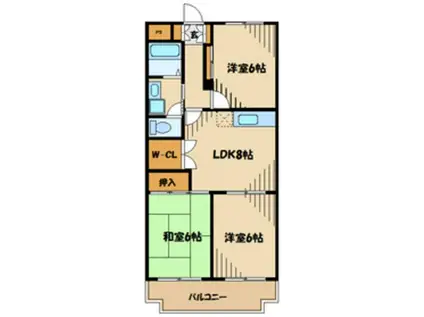 ペアーフォレスト(3LDK/1階)の間取り写真