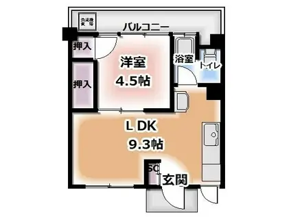 LUMIUS MATSUMOTO(1LDK/5階)の間取り写真