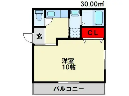 スイス 21(1K/2階)の間取り写真