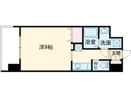 FOREST GRACE高井田I(1K/2階)の間取り写真