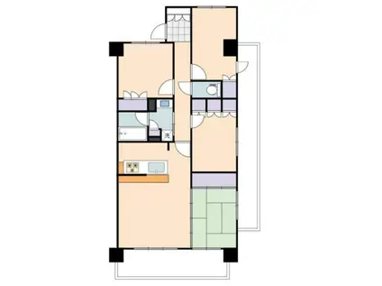 サーパスシティ宮崎駅前(4LDK/5階)の間取り写真