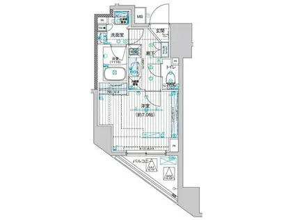ブライズ東日本橋(1K/6階)の間取り写真