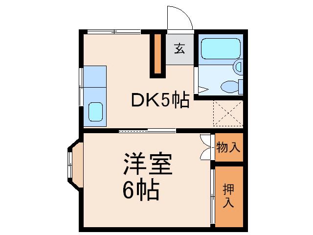 シティハイツセゾン(1DK/1階)の間取り写真