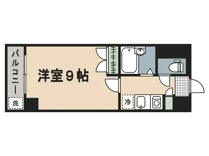 ロイヤルブリッジ(1K/8階)の間取り写真